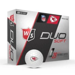Wilson Staff Duo Soft NFL Team Licensed Golf Balls -Golfcore Store WGWP400KC WS DUO Soft 12BALL WH NFL KansasCity Vert wBall Hotlist V2