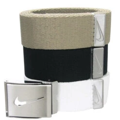 Nike 3-in-1 Web Belt Packs 18 Nike 3-in-1 Web Belt Packs -Golfcore Store WebBelt WhiteKhakiBlack