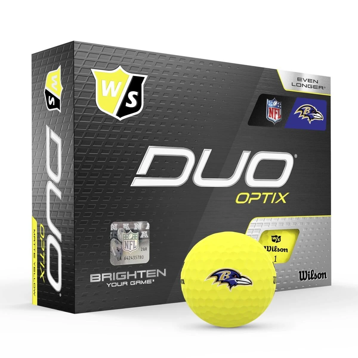 Wilson Staff Duo Optix NFL Team Licensed Golf Balls - Matte Yellow 5 Wilson Staff Duo Optix NFL Team Licensed Golf Balls - Matte Yellow - Image 3