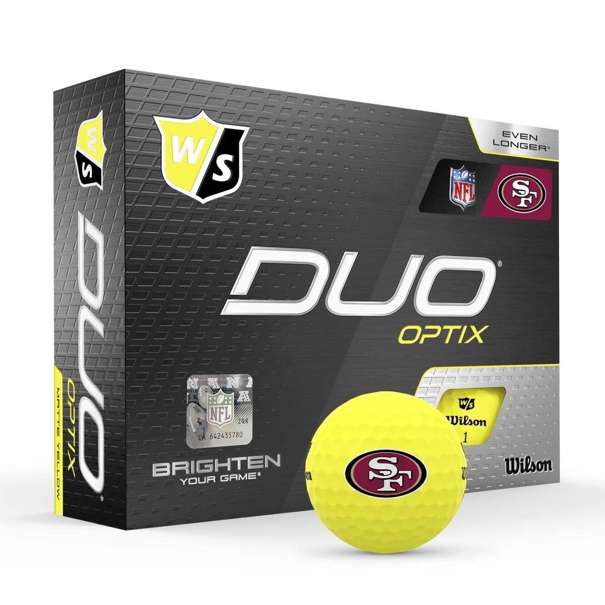 Wilson Staff Duo Optix NFL Team Licensed Golf Balls - Matte Yellow 15 Wilson Staff Duo Optix NFL Team Licensed Golf Balls - Matte Yellow - Image 13