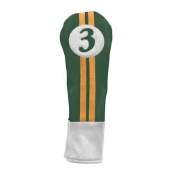 Sahara Retro Vintage #3 Fairway Wood Headcovers -Golfcore Store green yellow hc fw 3