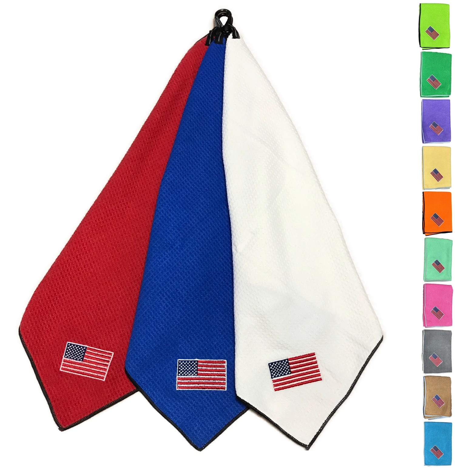 Joseph Elliott USA Embroidered Flag 18" X 18" Micro Fiber Towels 3 Joseph Elliott USA Embroidered Flag 18" X 18" Micro Fiber Towels